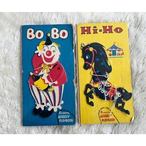 1948 Bo-Bo & Hi-Ho Wiggly Playbooks Lot of 2